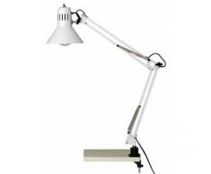 BRILLIANT lampada lampada da scrivania Hobby bianca | 1x A60, E27, 40W, adatto per lampade normali (non incluse) | Scala da A ++ a E | Con pressostato sulla testa della lampada