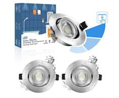 wowatt 3 × 7W Faretti da Incasso per Cartongesso 68mm Dimmerabili 6000K Luce Fredda Faretti a Luce Led Impermeabile IP44 700lm Equivalente a Alogena 70W Spot Incasso Led Ultrasottili 220V Per Bagno