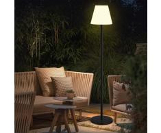 Lampada da terra solare lampada da interno ed esterno IP65 impermeabile, lampada da terra wireless ricaricabile USB con sensore di luce, lampade solari a LED dimmerabili, per giardino con terrazza.