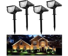Jior Faretti Solari Esterno 32 LED Faretto da Esterno Solare[2023 Nuova versione Pro] Luci Solari da Giardino 3 Modes di Luminosità,Luci Solari Esterno,per Piscina, Cortile, Vialetto, Patio, Alberi