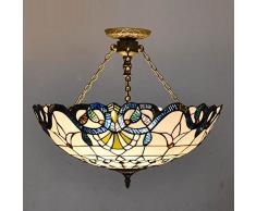 50,80 cm (20) stile Tiffany-Lampadario Semi circolare luce a soffitto in terracotta Mediterranean, ideale per illuminazione sale da pranzo/ristoranti incasso europea Lampada da soffitto
