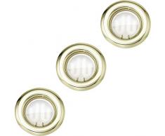 3 impostare soffitto piano ad incasso in ottone acciaio salotto lampada applique