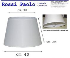 Prime paralume coprilampada diametro 40 tessuto avorio accoppiato a PVC - produzione propria - made in Italy
