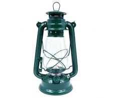 CENPEK Lanterna vintage da 30 cm, lanterna a olio, lampada a olio, lanterna a cherosene, stile retrò, lampada a olio, lanterne da tavolo, per casa, giardino, campeggio, citronella, verde
