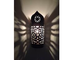 Etnico Arredo Applique da muro lampada lanterna in ferro battuto 1359 MAROCCO stile arabo MOROCCHINA ETNICA