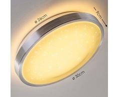 Plafoniera rotonda LED "Sora Star" - 900 Lumi 12 Watt luce bianco caldo - IP44 adatta per il bagno