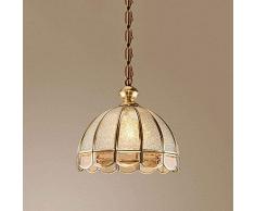 YHQSYKS Lampade a Sospensione a soffitto in Ottone Spazzolato Lampadario in Vetro dellisola della Cucina Lampada a Sospensione con Decorazione Europea per lilluminazione della Sala da Pranzo