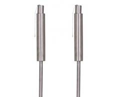 Siena Garden Lampada A Olio Set Cilly, 2 Pezzi, Acciaio Inox, Diametro 3,8 x 115 cm, Argento