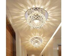 5W LED Plafoniera Moderna da Incasso A Incasso Illuminazione A Soffitto E Applique da Parete Spot di Cristallo Effetto Lampada Rotonda per Corridoio