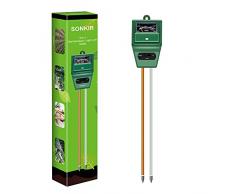 Sonkir PH Metro del Suolo, 3-in-1 misuratore di umidità del Suolo/Luce/PH per la Cura delle Piante, Ottimo per Giardino, Prato, Fattoria (Verde)