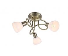 Sala da pranzo dell'annata di elegante 3W LED soffitto luce in ottone antico Globo 56045-3D
