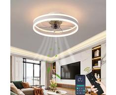 Wildcat Ventilatore da Soffitto con Luce, Moderno Indoor 50CM LED Dimmable Ventilatori da Soffitto con Telecomando, Smart 3 Light Color Change e 6 Velocità Della Ventola