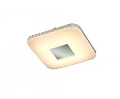 Reality Leuchten Reality R62562506 Venus Plafoniera, 1xSMD, 25 W LED, Quadrato, Cromo/Bianco, 33x33x7 cm, 33 x 33 centimeters