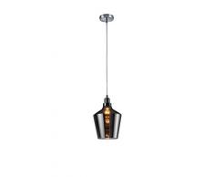 Trio Leuchten Calais Trio 304800142 Lampada a Sospensione LED E27, Grigio Scuro