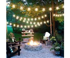 Catena Luminosa 5m 40 LED Luci Stringa Stelle USB LED Stringa di Luci, Decorativa da Interni e Esterni per Festa, Giardino, Bar, Natale, Halloween, Matrimonio Bianco Caldo