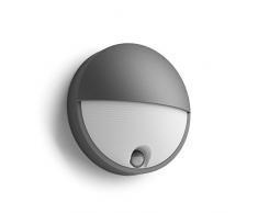 Philips Capricorn Lampada LED da Parete, Giardino ed Esterni con Sensore di Movimento, 6W, Nero