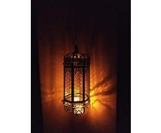 Lampada antica marocchina, 19 '' | Lanterna esterna e interna | Lampada a sospensione | Lampada a sospensione, luce