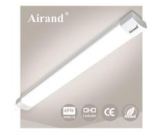 Airand Tubo Led 150CM 45W 4500LM Ultraslim Collegabili Plafoniera Led Soffitto Moderna IP66 impermeabili Neon Led Garage Officina Ufficio Bagno Seminterrato Giardino Magazzino Bianco neutro