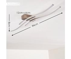 Lampada da soffitto LED Birches in metallo di colore nichel opaco - Plafoniera moderna - design - Lustro luce calda 3000 Kelvin - 1200 Lumen