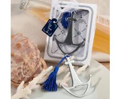 Apribottiglie colore argento Bomboniera utile tema mare nautica Matrimonio confezione scatola