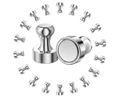 Newaner Magneti Neodimio Magnete Potente 18 Pezzi Magneti Piccoli 12 X 16mm Calamite per Lavagna Magnetica, Frigoriferi, Magneti a Cono, Magneti per Spartiti, Magnete Al Neodimio con Custodia