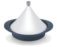 Beka 16303484, Tajine in ghisa da 35,6 cm, coperchio in ceramica 28 cm, colore: Bianco, per tutti i tipi di cottura induzione compresa
