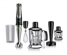 Braun MultiQuick 9 Frullatore ad Immersione, Miniprimer, Tecnologia Active PowerDrive, Bicchiere BPA Free Multifunzione Capacità 1,25L, 1200W, MQ9147X, Nero