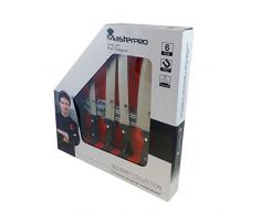 BERGNER Masterpro Gourmet - Set di coltelli da Cucina con Manico in plastica
