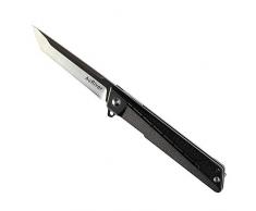 Coltello Pieghevole, Coltello in Acciaio Inossidabile D2 - Miglior Coltello da Trekking da Pesca da Caccia da Campeggio con Clip (Nero)