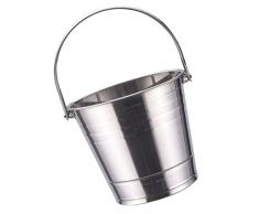 Cabilock Metallo Zincato Secchiello per Il Ghiaccio Secchio Agriturismo Ghiaccio Vasca di Metallo Vino Bottiglia di Birra Secchio di Metallo Drink Vasca di Vino E Birra Chiller