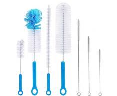 HBselect Set 7 Pezzi Spazzole Multiuso per Pulizia delle Bottiglie Scovolino Biberon e Bottiglie Pulizia Kit per Lavaggio Boccetta, Macchina da caffè, Thermos, Tubo, Beccuccio, ECC. Lavabottiglie