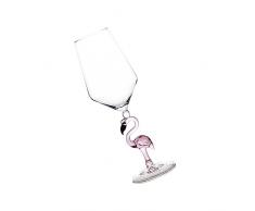 Luxshiny Bicchiere Martini Fenicottero Bicchieri Champagne Creativi Bicchiere Vino Rosso Cocktail Martini Calice Celebrazioni Nuziali Coppa Vino (500 Ml)