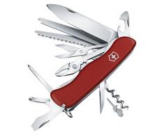 Victorinox, Work Champ, coltellino tascabile (21 funzioni, lama fissa, pinze, seghetto per metalli) colore rosso