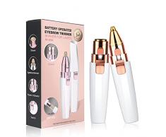 URAQT Epilatore Delle Sopracciglia, Epilatore Sopracciglia Donna, Epilatore Viso Donna, USB Ricaricabile 2 in 1 per Sopracciglia, Labbra, Corpo, Peli del viso, Naso, Orecchie
