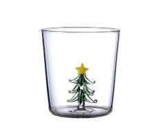 Yooghuge Dellalbero Natale Allinterno Della Tazza Albero Natale Personalizzato Bicchiere Vino Bicchiere Bicchiere Per Festa Natale-Banchetto Albero Natale Decorato Coppa Vetro