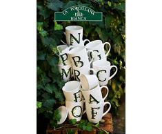 La Porcellana Bianca - Tazza Lettera I, Bianco - Arredo Casa, Cucina - Linea Atupertu - Idea Regalo - Stoneware - 380 CC