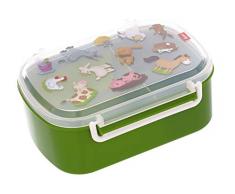 SIGIKID 25132 - Contenitore per il pranzo e la merenda con pecore, senza BPA, per bambine e bambini, consigliato a partire dai 2 anni, colore: verde