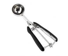 Porzionatore Per Gelato 50mm, Cucchiaio Gelato, TJ POP Paletta Per Gelato In Acciaio Inox Con Grilletto E Manico Confortevole Per Palla Gelato, Cottura, Palla Melone