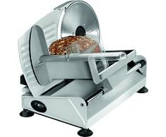 Clatronic MA 3585 Affettatrice elettrica in Acciaio Inox, Regolabile, Taglio Disco 19 cm, 150 W, Steel