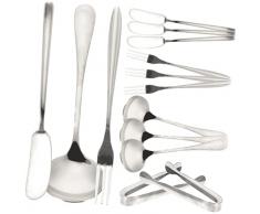 UPKOCH 1 Set per Spalmatore di caffè Natale di Cucchiaio Forchette dArgento Pinza Multiuso Dessert E Salumi Servire Piccole Tavole Pinze Cucina per Matrimoni Utensili per