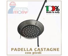PADELLA CASTAGNE CON PIEDI DIA 30 CM CUOCI CASTAGNA CALDARROSTE MADE IN ITALY