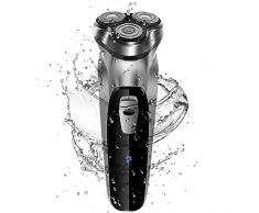 NWOUIIAY Rasoio Elettrico Uomo Wet & Dry Ricaricabile Rasoio Barba con Testine Rotanti 3D Regolatore Barba con Display LCD Rasatura Regolabarba con Trimmer Pop-up Rasoio elettrico barba