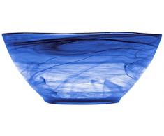 Insalatiera alabastro in pasta di vetro, 23 cm, blu cobalt