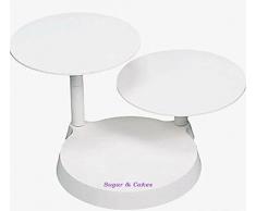 Sugar and Cakes Torte Supporto Alzata 3 Piani di Nozze Torte sottotorta Cake Telaio Decorativo Stampi Fondente