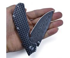 JPCRMOV Coltello Pieghevole Tascabile, Coltello da Sopravvivenza per Campeggio e Caccia