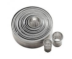Paderno Tagliapasta/Coppapasta Anello Festonato Cm 10, Acciaio Inox