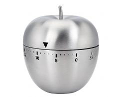 Timer da Cucina in Acciaio inox, a forma di Mela, 60 Minuti Allarme Rotante a Contaminuti da Cucina Promemoria Cottura Sveglia per Conto alla Rovescia