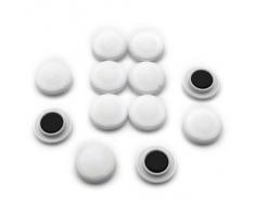 Magnet Expert Ltd - Magneti per bacheca/frigorifero, misura media, 30 x 8 mm (confezione da 12), colore: Bianco
