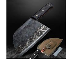 SDFY Coltello da Cucina-Alto tenore di Carbonio Acciaio Rivestito Coltello forgiata Handmade Chef Mezzaluna Strumento Professionale coltelli da Cucina Nakiri Gyuto Macelleria acuto