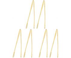 UPKOCH 3 Set 2 Pezzi Utensili per Barbecue Pinze per Antipasti per Cucinare Ghiaccio E Impugnatura per Dessert Pinza con Morsetti per Pasticceria Gloden Manico in Acciaio per Grigliare